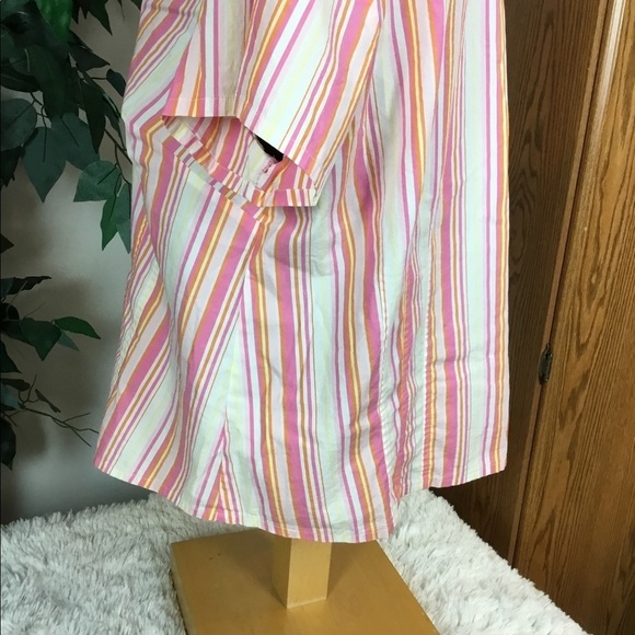 Venezia 18/20 short sleeve stripe button down blouse - Picture 2 of 11